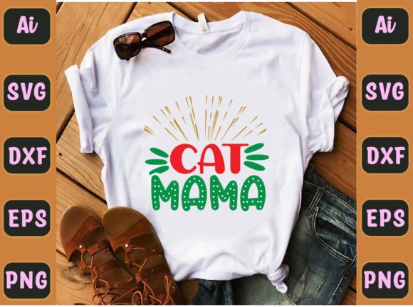 Cat Mama 26: A Graphic Asset for Editorial and T-Shirt Design