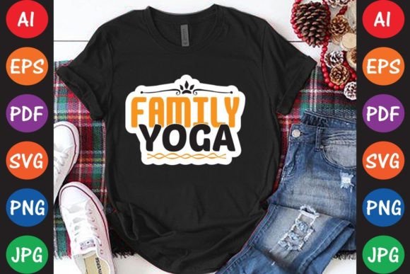 Family Yoga: A Versatile Graphic Design Asset for Modern Crafting