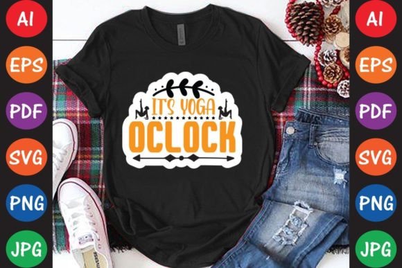 It’s Yoga Oclock: A Versatile Graphic for Handmade T-Shirt Designs