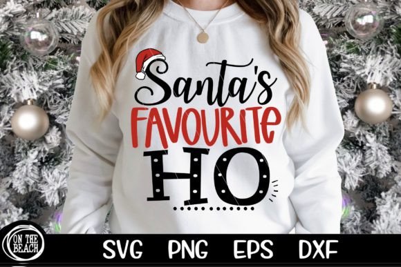 Santa's Favourite Ho: A Graphic Designed for Festive T-Shirts