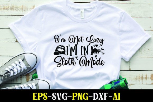 Sloth Mode Graphics: A Playful T-Shirt Design Asset