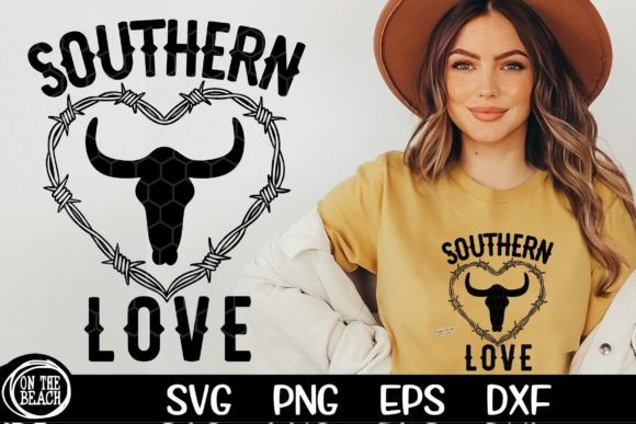 Southern Love Cowgirl Graphics for T-Shirt Designs & Blogging